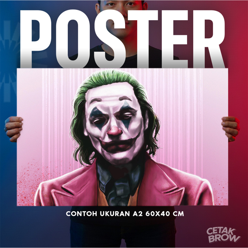 Poster Joker DC Comics Hiasan Dinding Kamar Cowok Dekorasi Ruang Tamu Keren Estetik Pro