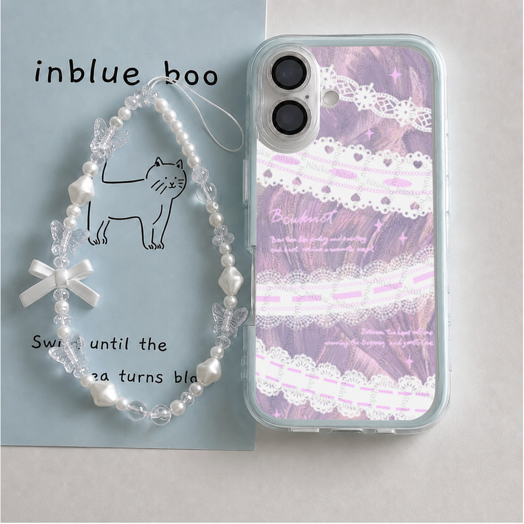 Simpel Renda Ungu Mewah Casing Iphone 17 Pro Max 13 Pro Max15 Pro Max 15 Plus 11 14 Pro Max 13 Pro M