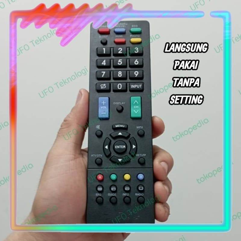 Remot Remote TV Universal Tanpa Setting Sharp Aquos GB225WJSA GB076WJSA GB291WJSA GB224WJSA GB353WJS