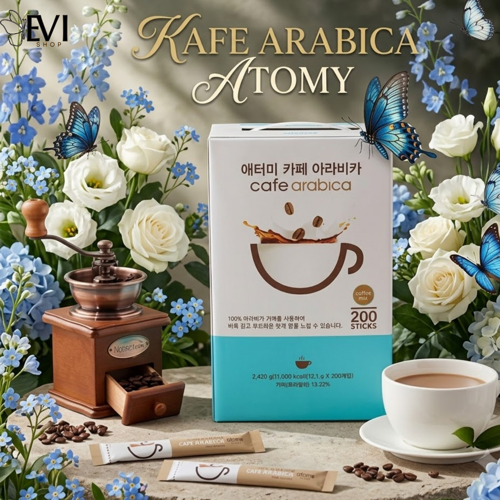 Atomy Cafe Arabica Viral Korea 50 Stik | Kopi Premium 3in1 Rasa Creamy Wangi Manis Rendah Kafein | B