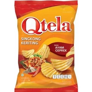 Qtela Singkong keriting ayam keprek 80g 80g