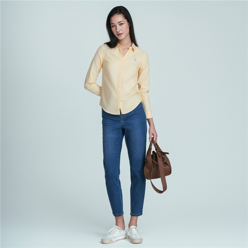 Giordano Women's Cotton Oxford Shirt 0534607378