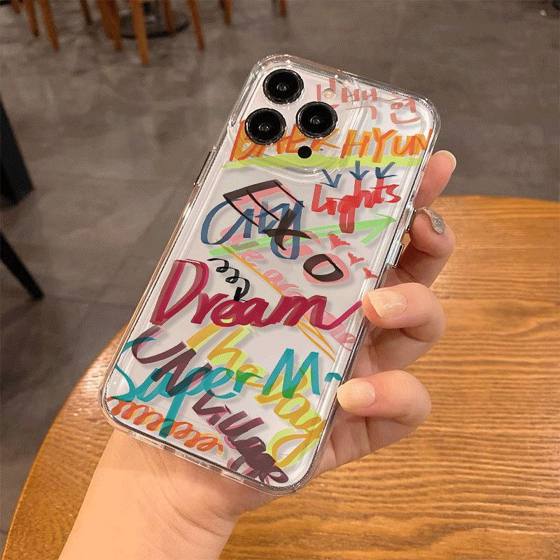 Warna Grafiti Pattern Exo Case Compatible For Samsung A07 A37 A57 A17 5G A56 5G A52 A52S 5G A50 A04S