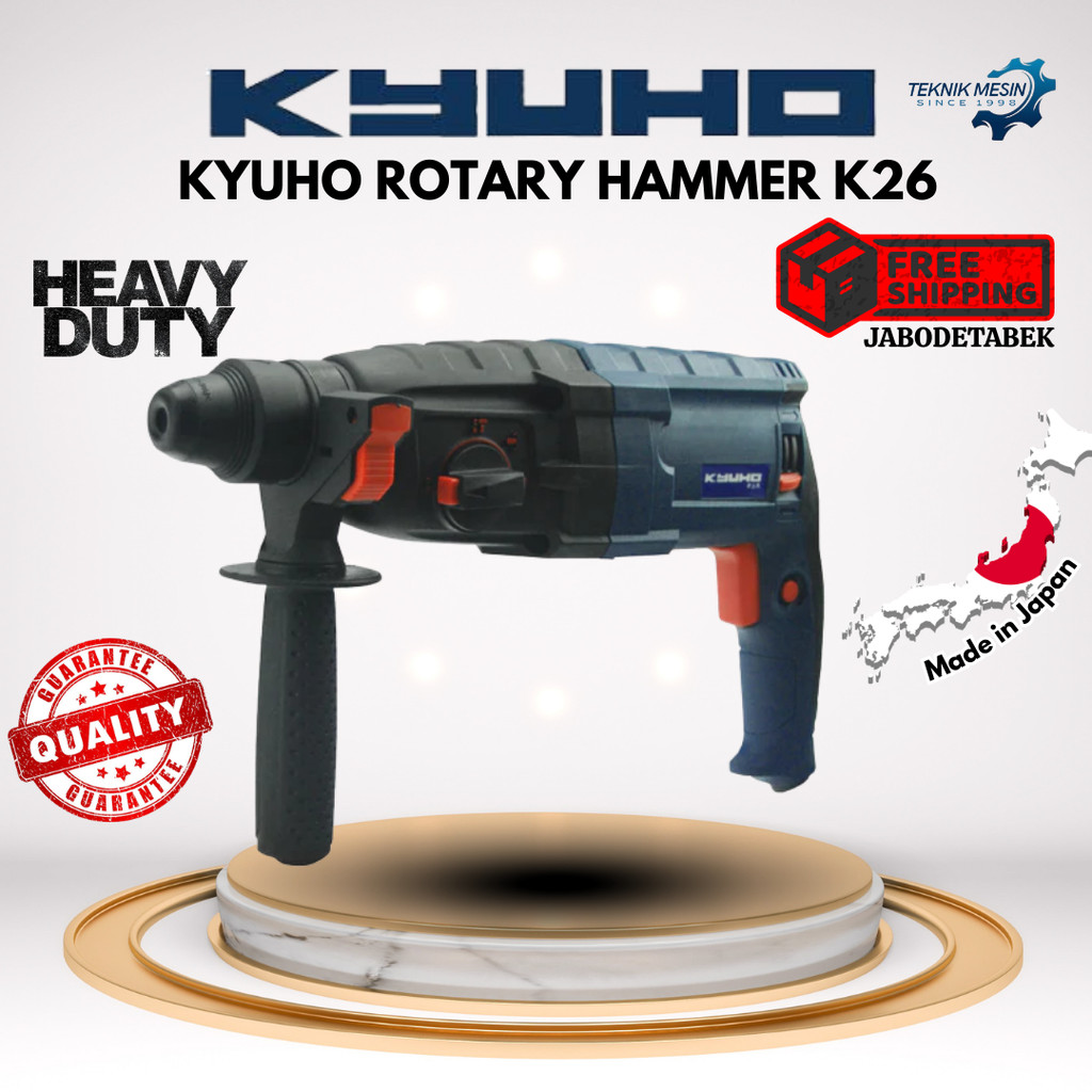KYUHO  ROTARY HAMMER K26 / BOR BETON KYUHO / BOR BOBOK TEMBOK PROFESIONAL / ROTARY HAMMER MULTIFUNGS