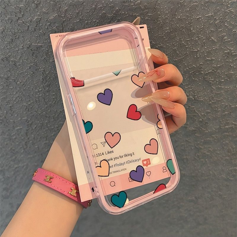 Cewek Love Girl Aesthetic Pink Blue Black Green Casing Hp Oppo Reno 15F 5G A6 Pro A6X Reno 15 Pro Ma