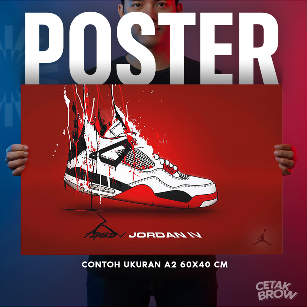 Poster Nike Logo Just Do It Hiasan Dinding Kamar Cowok Dekorasi Gym Rumah Minimalis Estetik