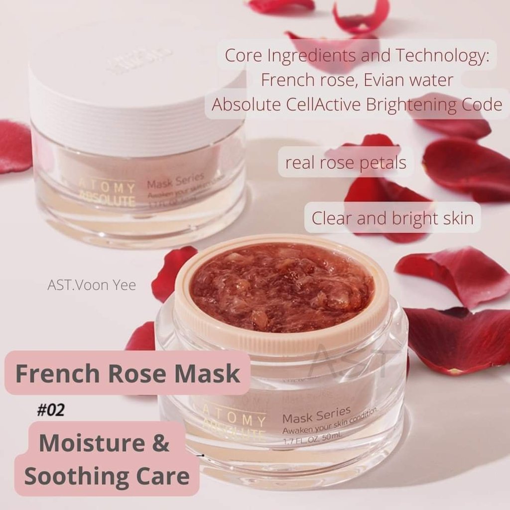Atomy Absolute French Rose Mask Masker bikin Kulit Bersih & Cerah