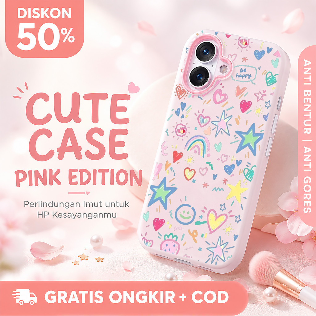 Pelangi Dan Bintang Kecil Lucu Gemoy Case Oppo Reno 15F A6X A6 Pro 14F A3X A5I A5 2025 A5 Pro Case
