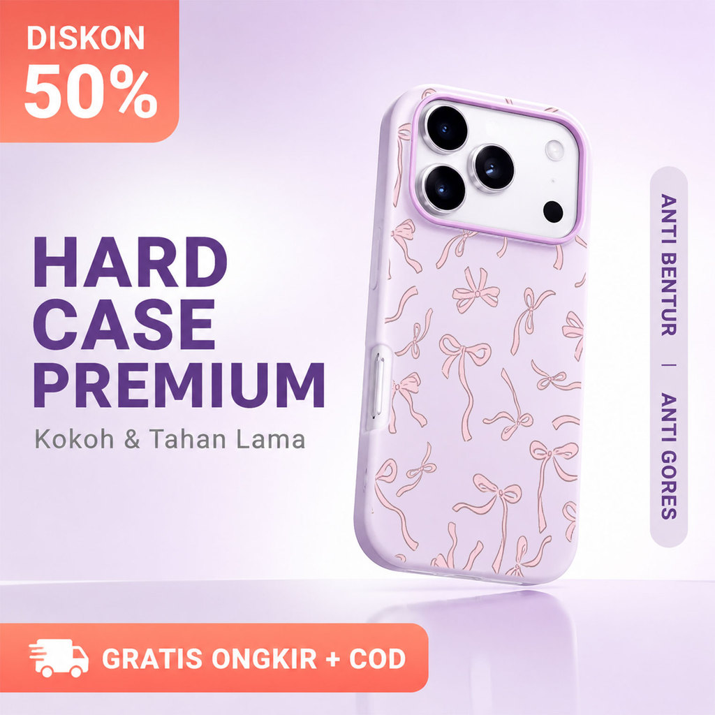 Aesthetic Pita Ungu Tipis Lucu Case Hp Iphone 17 Pro Max 13 11 15 14 16 Pro Max 12 Pro 16 Plus Case
