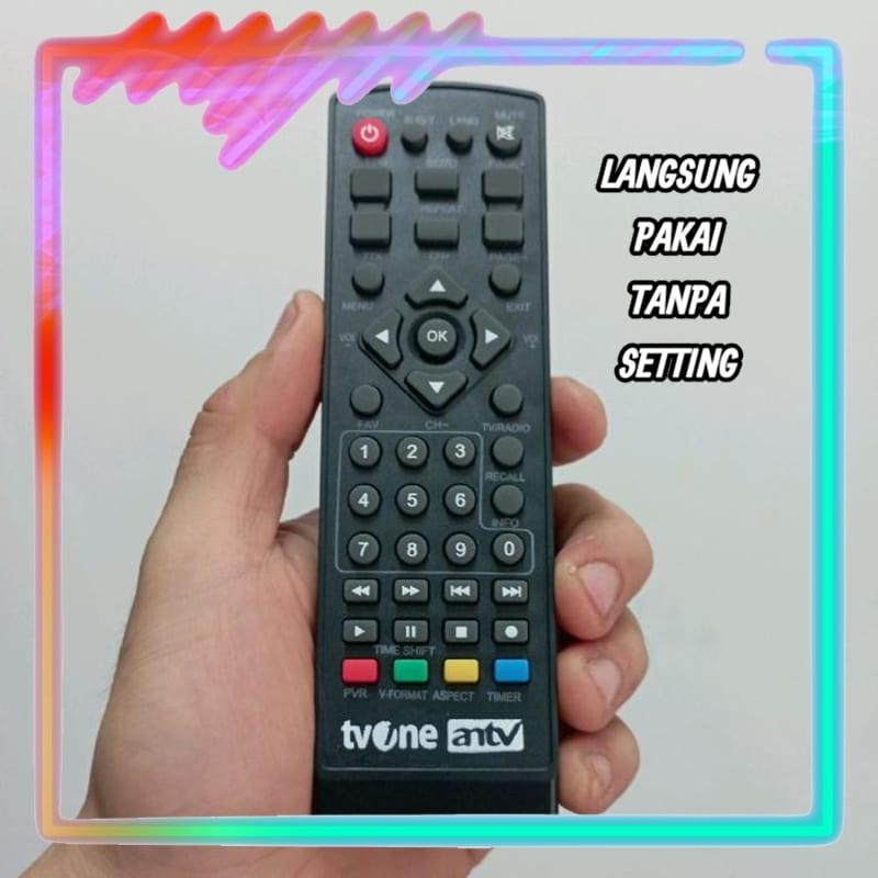 Remot Remote STB DVB-T2 Pengganti Tanpa Setting TransTV TVone Set Top Box Digital Terrestrial TV (LA
