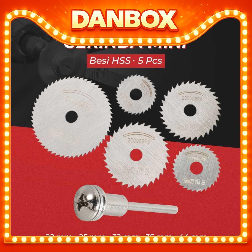 DANBOX Mata Bor Mini Gerinda Kayu HSS Set Lengkap 5 PCS