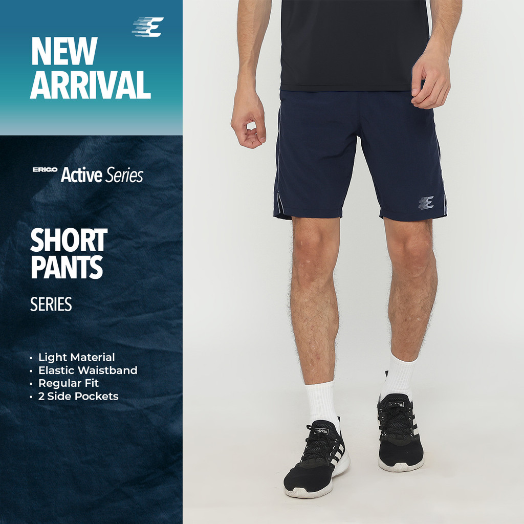 Erigo Running Short Pants Caster Navy - Celana Pendek Olahraga Unisex