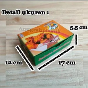 Dus Nasi Fried Chicken Motif PER 10 PCS (hijau)