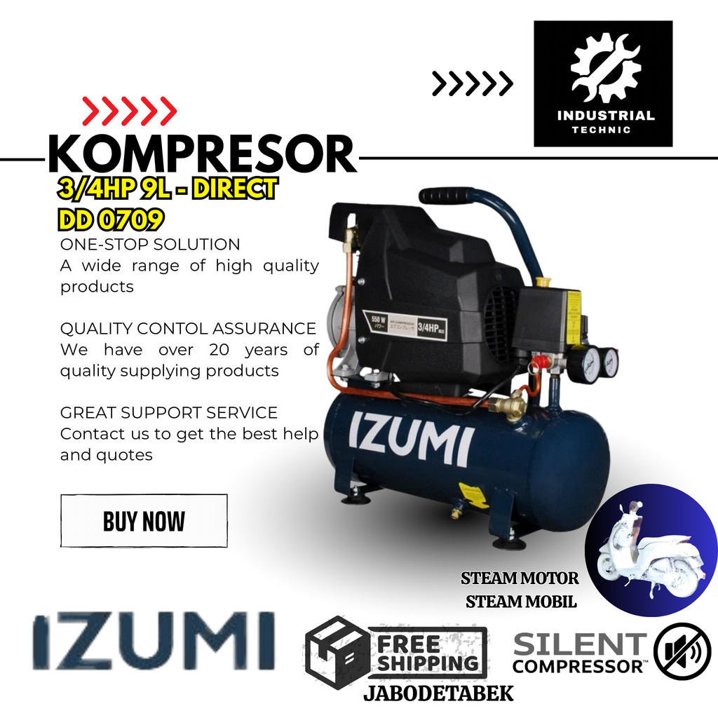 COMPRESSOR IZUMI NLG 3/4HP OL 40M/ KOMPRESOR 220V/ KOMPRESOR 1 PHASE/ KOMPRESOR STEAM MOTOR/ KOMPRES