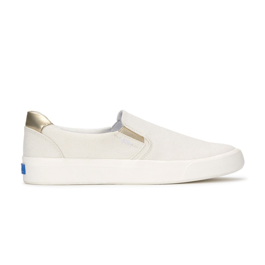 KEDS Women Ss26 Wf 58 Pursuit Slip Lurex Linen Snow White/G Lrxmtl-WF69166