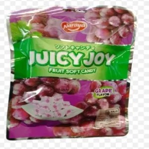 NARAYA JUICY JOY FRUIT SOFT CANDY GRAPE PCK 80 GR