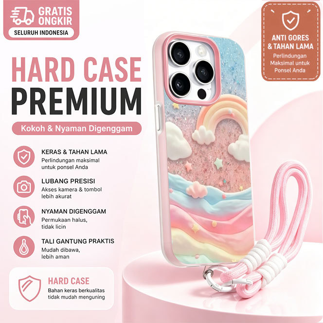 Elegan Cewek Pelangi Case Oppo Reno 15F A6X A6 Pro 14F A3X A5 2025 A5I A5 Pro Case