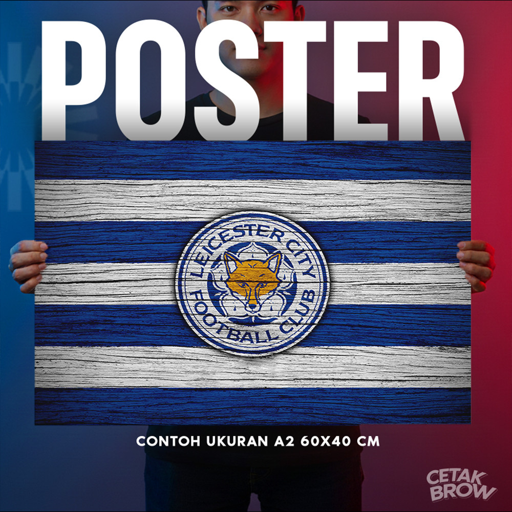 Poster Leicester City Premier League Champions 2016 Historic Miracle 5000-1 Odds Gold Trophy Art Bis