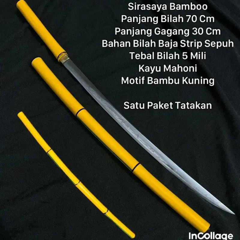 Neww Katana Sirasaya Bambu Kuning