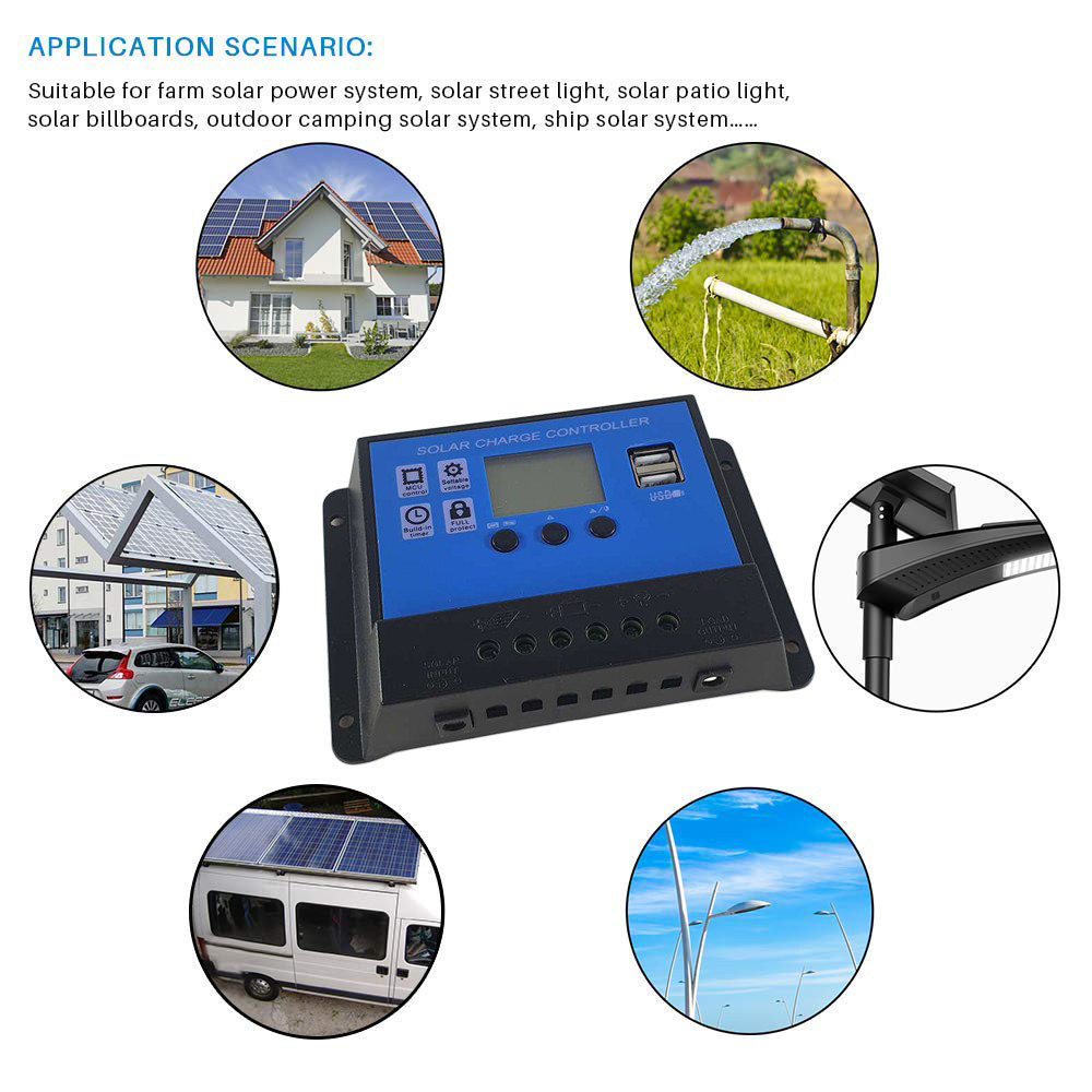SolaBright Solar Charge Controller PWM Automatic Recognize 12V/24V - W88 / SY4024HD