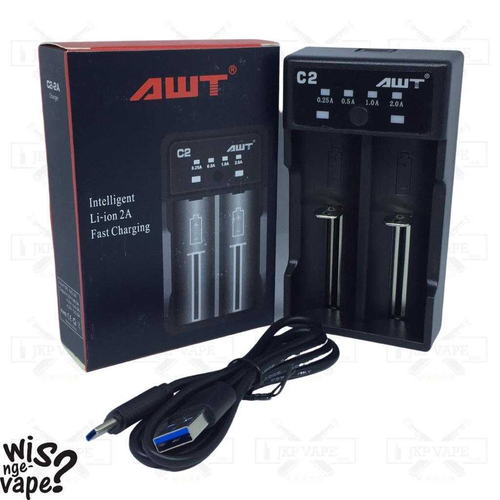 Awt C2 Fast Charging Li - Ion 2A - Intelligent Charger Vape Authentic