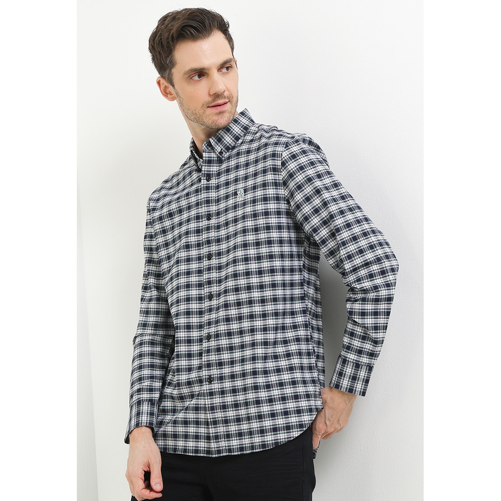 Giordano Men's Oxford Mini Lion Shirt 0104508394