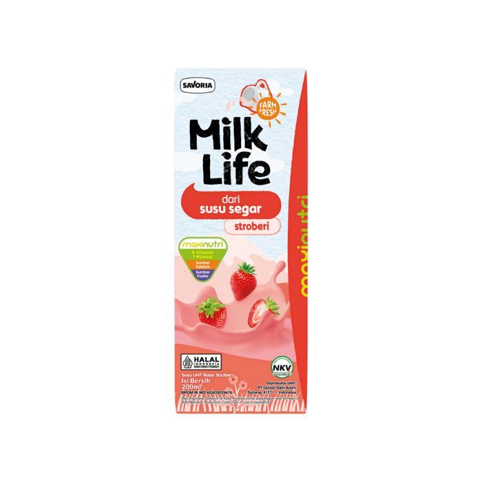 Milk Life UHT Strawberry Milk 200 ml