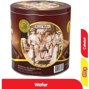 Nissin Wafer kaleng rasa Cokelat 570gr 600g