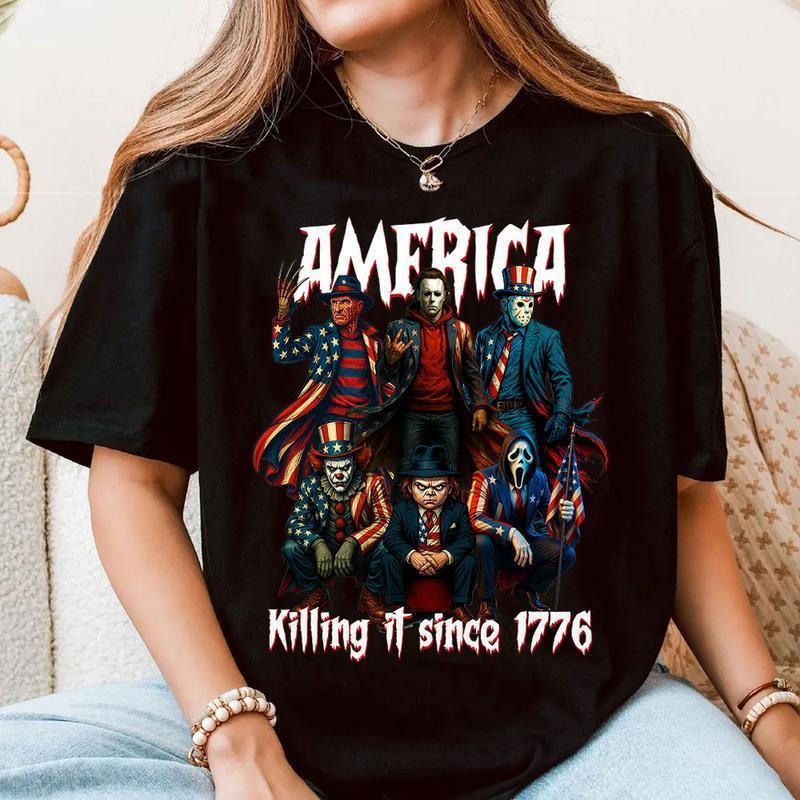 Gangster Killer America Shirt, America Killin It Since 1776 Shirt, 4th Of July , Fourth Of July Tee,