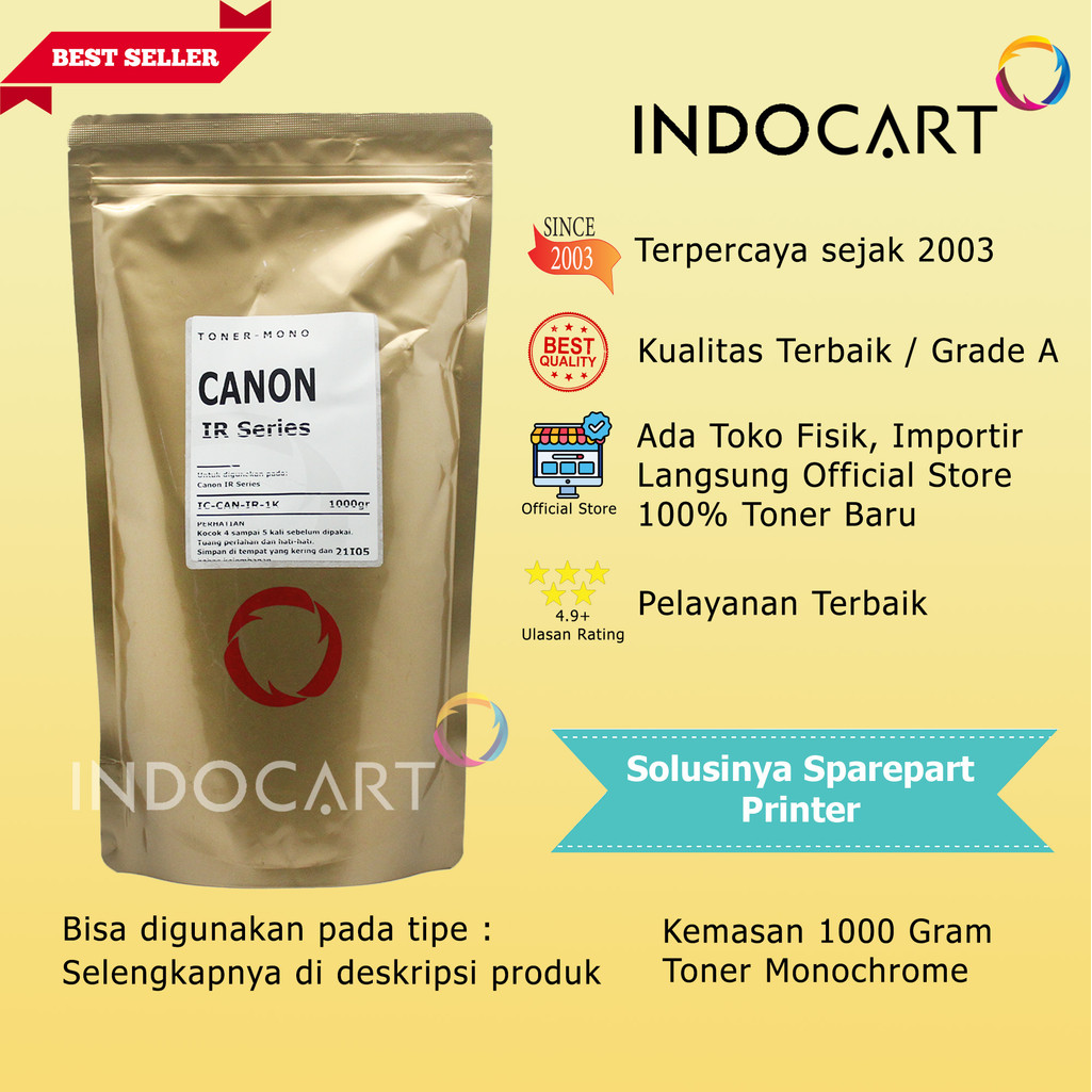 IndoCart Serbuk Toner NPG-56 NPG-68 NPG-55 NPG-61 NPG-59-Canon IR 400 4045 1434 1730 2002-1Kg