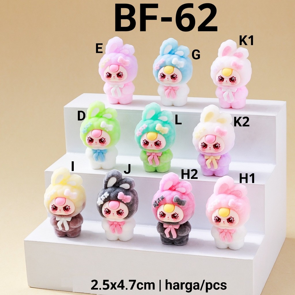 BF-62 Resin clay goody bag manyue decoration 3d diy velvet baby mata biru bludru velvet hijau ungu b