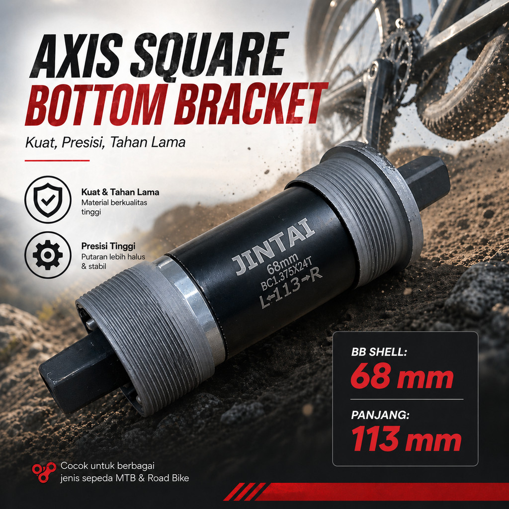 RFTL JINTAI Axis Square Bottom Bracket Sepeda Mountain Bicycle 68mm - ZK-F-01