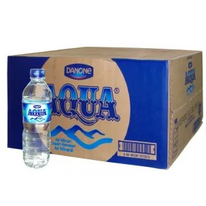 AQUA Air Mineral Botol 1dus / Aqua Botol 24 x 600ml