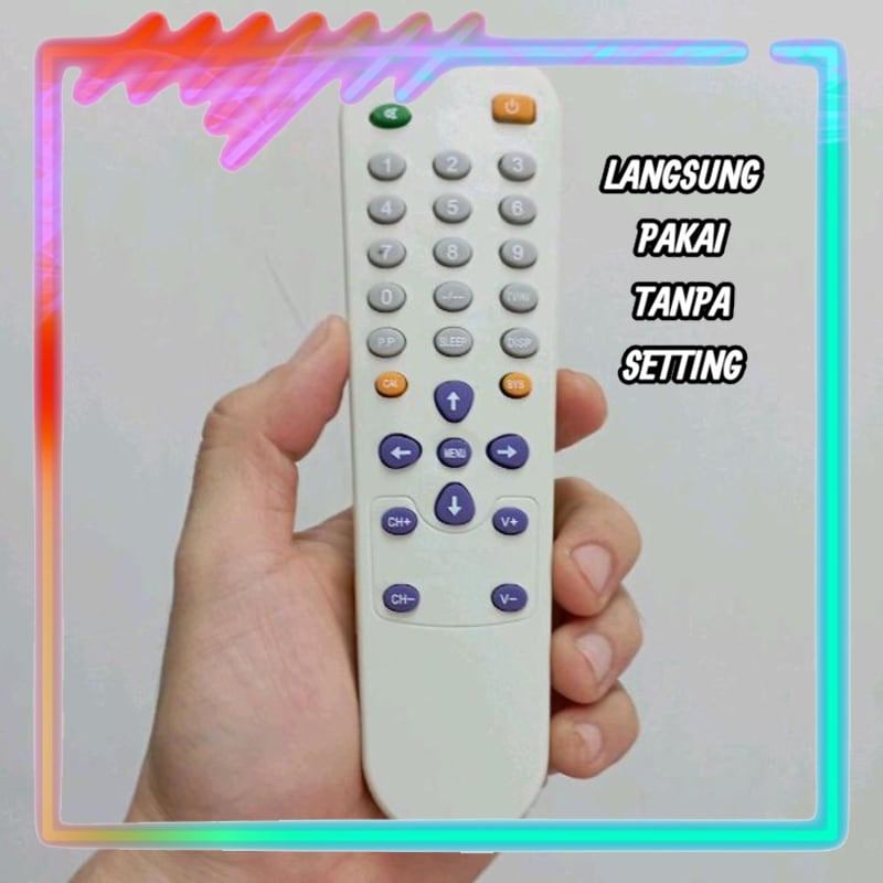 Remot Remote TV Tabung Universal Tanpa Setting Ichiko Konka TCL Niko Votre TA-8803 TA-8893 (LANGSUNG