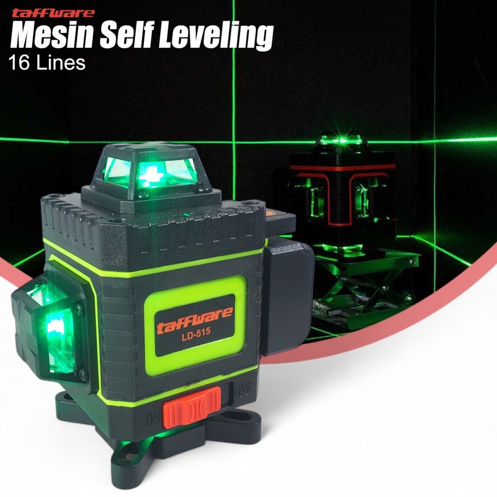 Taffware Laser Level Self Leveling 16 Line 4D IP54 with Remote - LD-515 | Alat Ukur Presisi Tinggi G