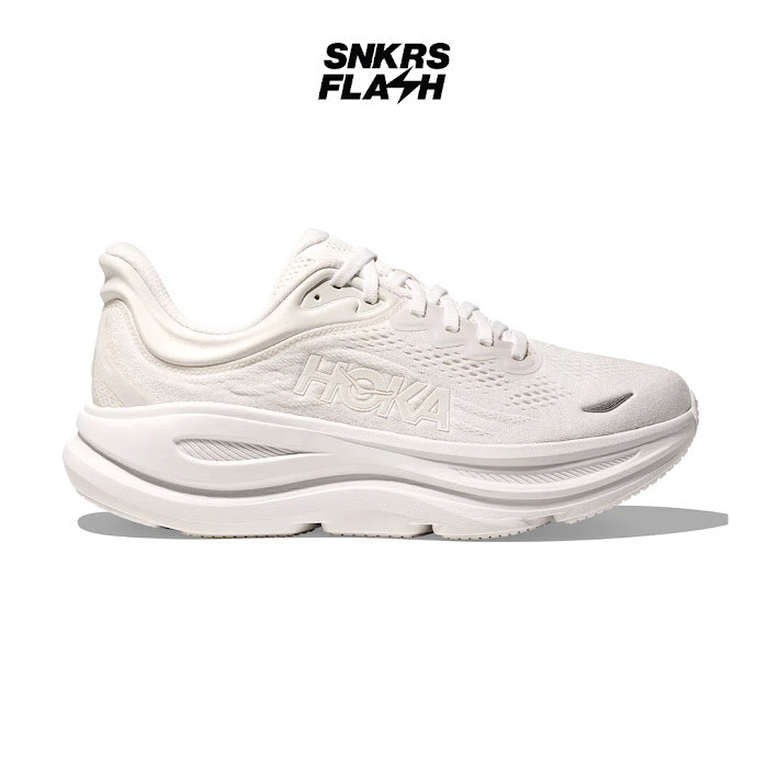 HOKA ONE ONE BONDI 9 TRIPLE WHITE - 1162011WWH - Size 43.3