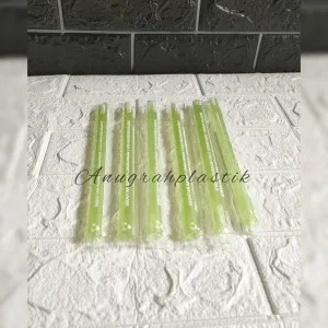 Sedotan steril warna HIJAU uk 12 mm Per Pack