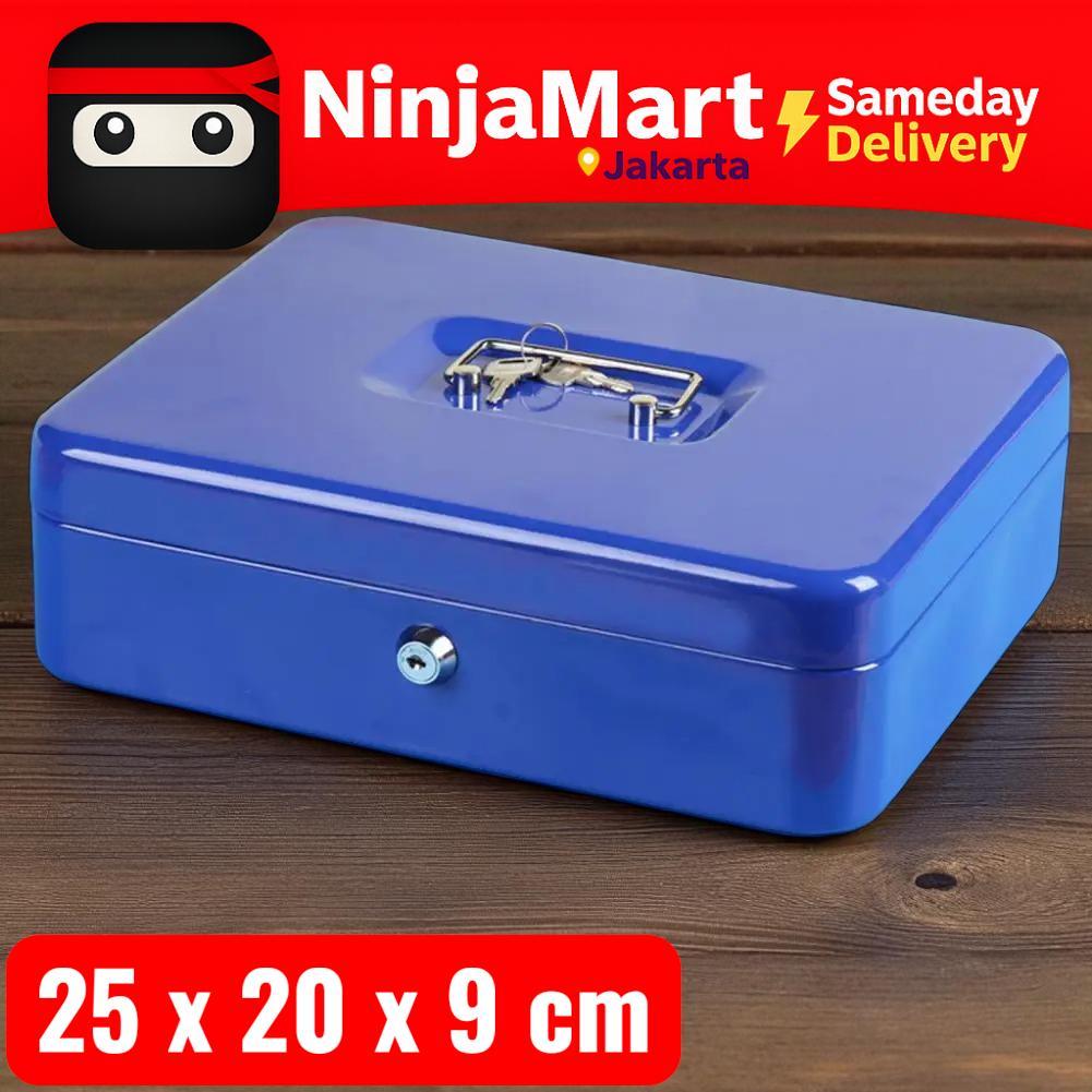 [ NinjaMart Jakarta ]  Kotak Uang Brankas Dokumen Cashbox Key Lock 25x20x9CM - HC-6605