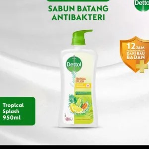 Dettol Sabun mandi Cair Tropical Splash 950 ml pump 950ml