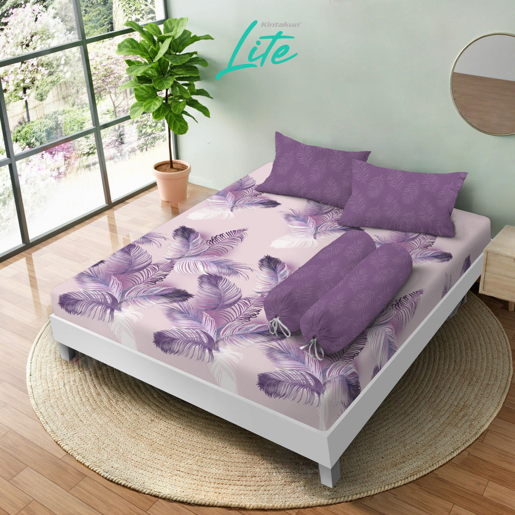 Sprei Kintakun Lite Fitted Ukuran 140x200 Tinggi 30cm Varian Motif Aesthetic