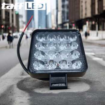 TaffLED Lampu Sorot Tembak Mobil LED Floodlight Cool White IP68 48W Outdoor Camping Black