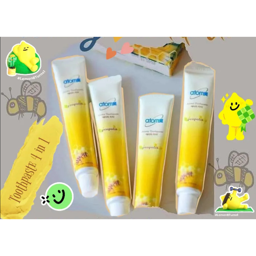 ATOMY Toothpaste propolis 50gr SET isi 4 | atomy pasta gigi propolis | pastagigi | pasta gigi propol