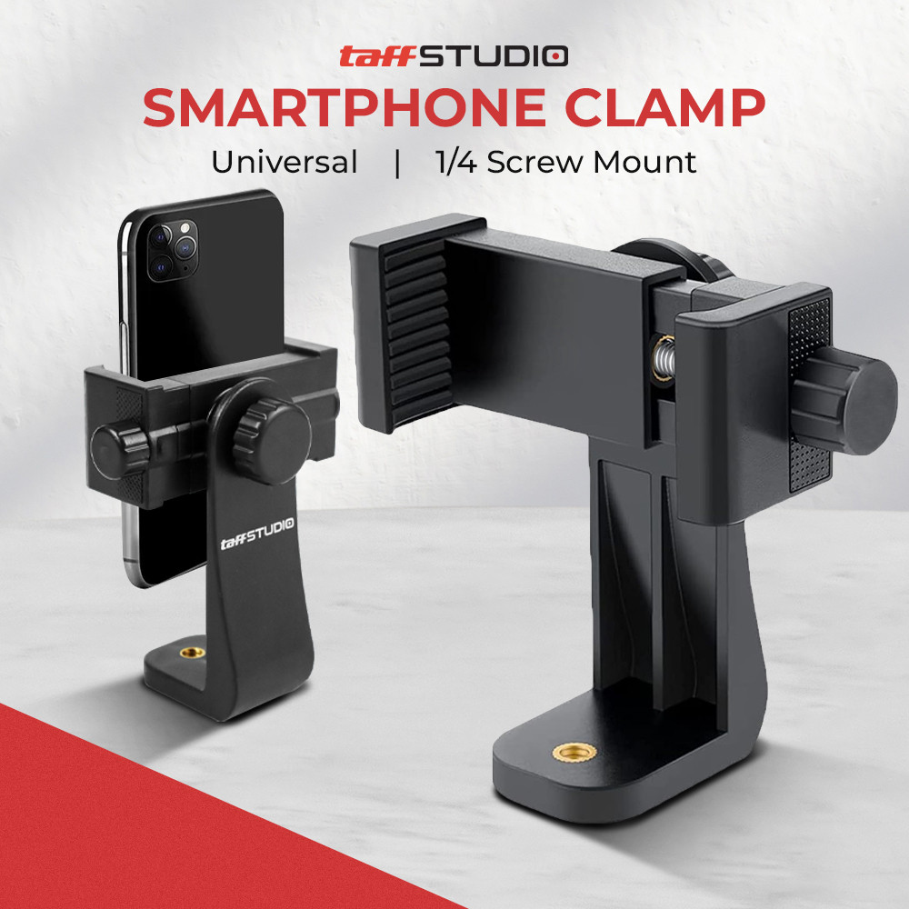 Holder HP Smartphone Universal Clamp Tripod Tongsis Monopod Penyangga Vlog Kamera Aksesoris Stabil F