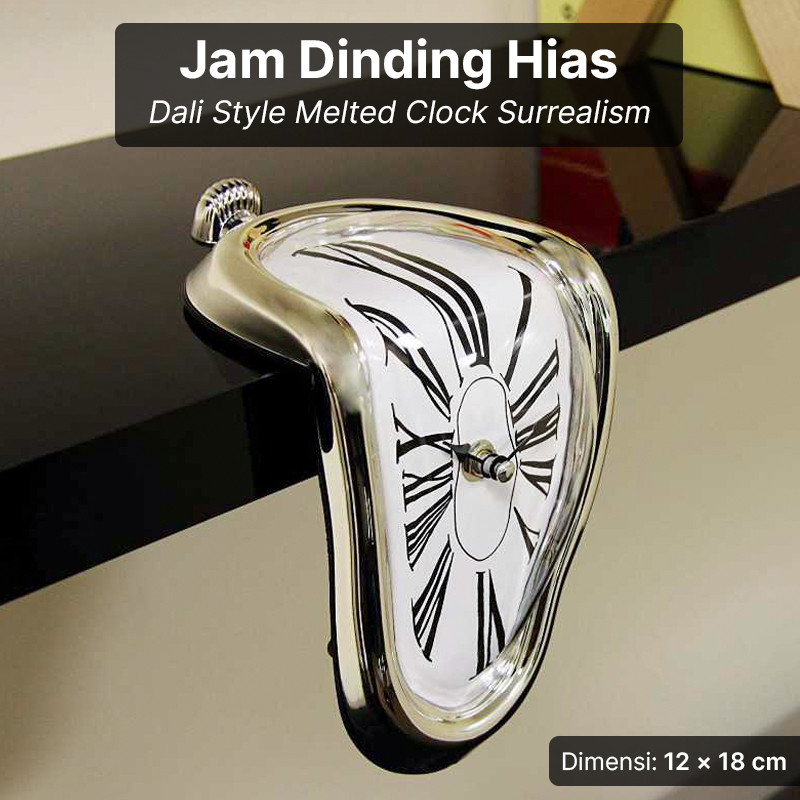 Jam Dinding Hias Leleh Quartz Melted Clock Salvador Dali Style - YD18