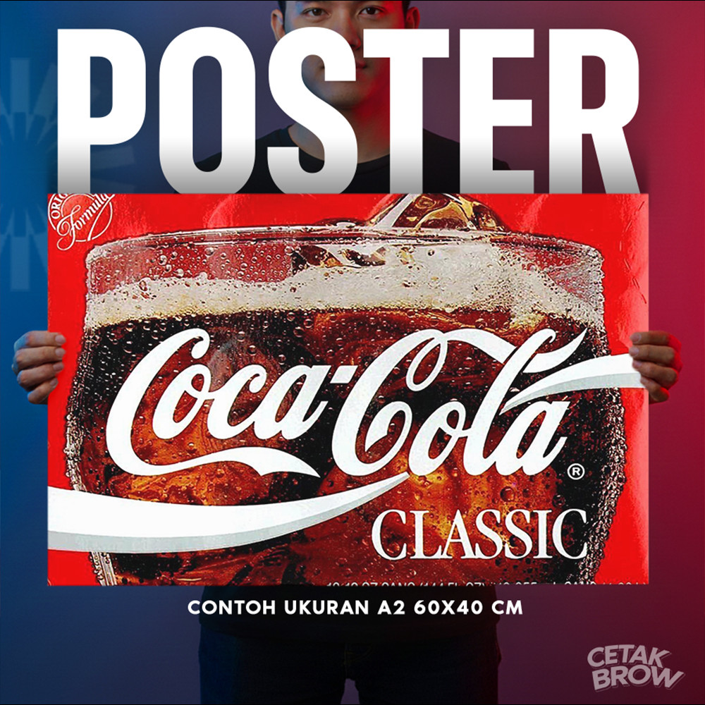 Poster Coca Cola Logo Merah Hiasan Dinding Kamar Cowok Dekorasi Cafe Unik Minimalis Pro