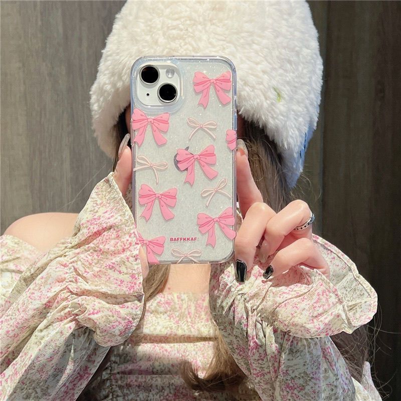 Terbaru Busur Lucu Case Hp Samsung-(S) S26 Plus S25 Fe S26 Ultra M15 S24 S25 Plus Note 20 Ultra A11 