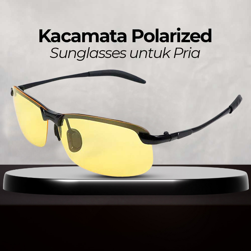 SOZO Kacamata Hitam Pria Polarized Anti UV Sunglasses - 3403