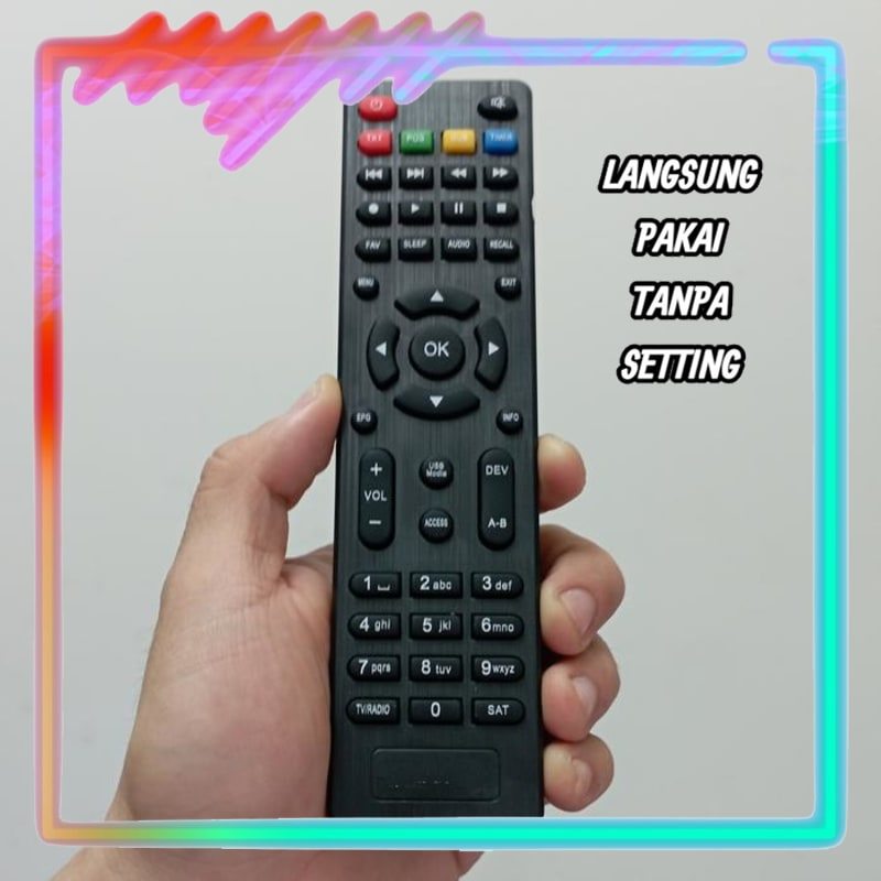 Remot Remote Receiver Parabola Universal Tanpa Setting Getmecom 009 HD New FTA 3G Z/Azplay AVS+ HD5 