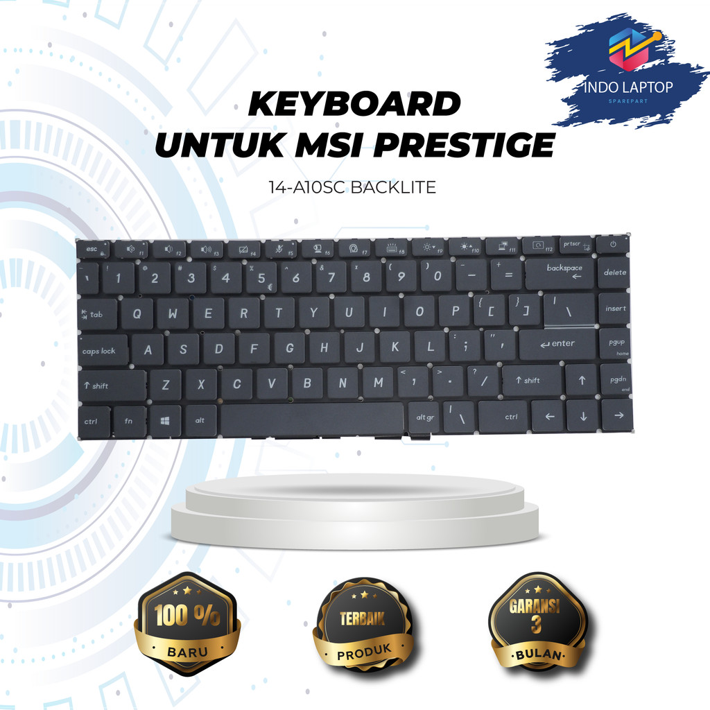 Keyboard Untuk MSI Prestige 14-A10SC Backlite