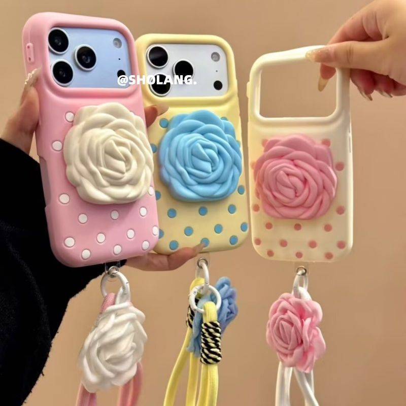 Bunga Beras Ketan Cantik Mewah Case Hp Iphone 17 Pro Max 11 13 15 14 16 Plus 12 Case